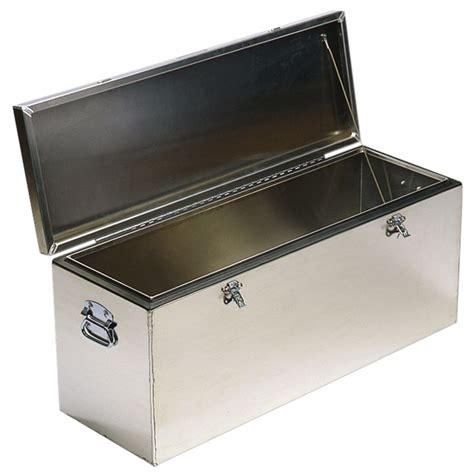 large metal boxes with lids